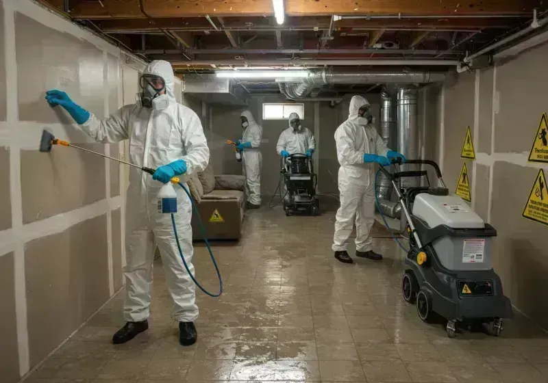 Basement Moisture Removal and Structural Drying process in Lake Holiday, IL